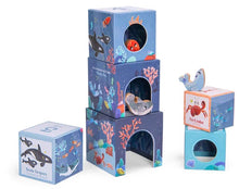 Carica l'immagine nel visualizzatore di Gallery, MOULIN ROTY Cubi impilabili con 3 animali marini, Les Aventures de Paulie