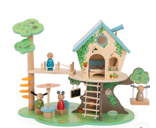 Carica l&#39;immagine nel visualizzatore di Gallery, La casa sull’albero Moulin Roty con mobili in legno La grande famille
