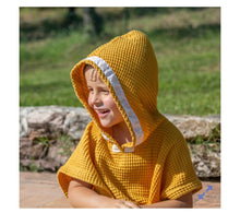 Carica l'immagine nel visualizzatore di Gallery, Accappatoio poncho nido d’ape 3-