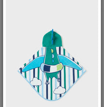 Carica l&#39;immagine nel visualizzatore di Gallery, Asciugamano poncho cappuccio cotone sostenibile neonato
