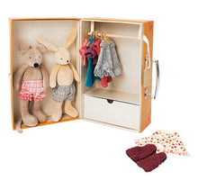 Carica l'immagine nel visualizzatore di Gallery, Valigetta Armadio, Moulin Roty La Grande Famille - con Pupazzi e Vestiti!