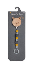 Carica l'immagine nel visualizzatore di Gallery, Les Moustaches - Clip porta-ciuccio in legno e silicone Gatto

