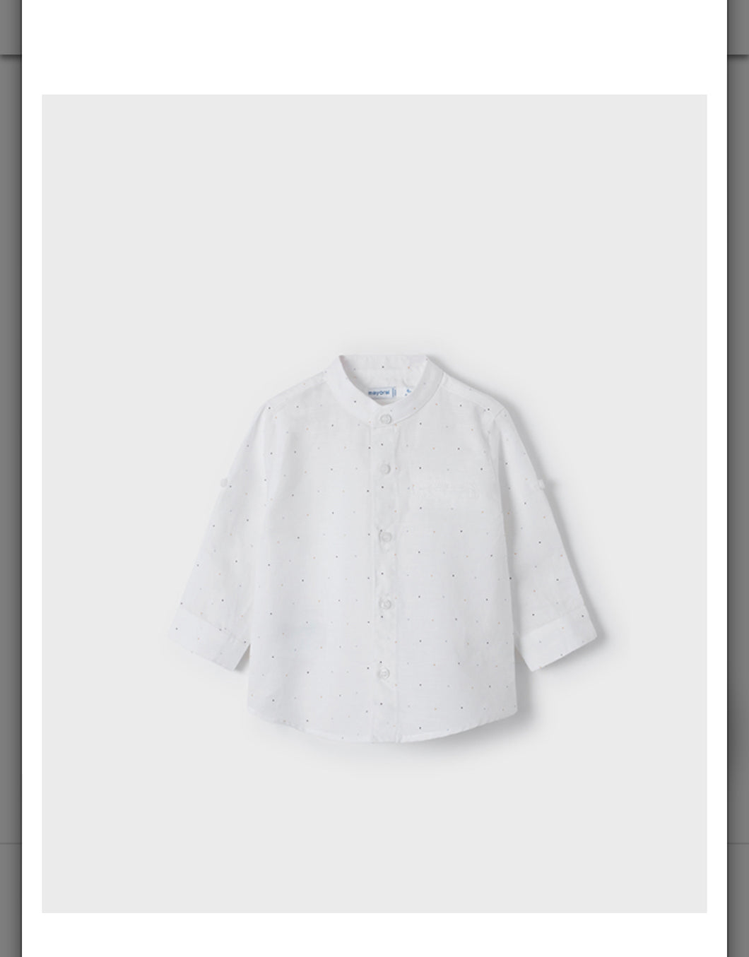 Camicia colletto coreana neonato