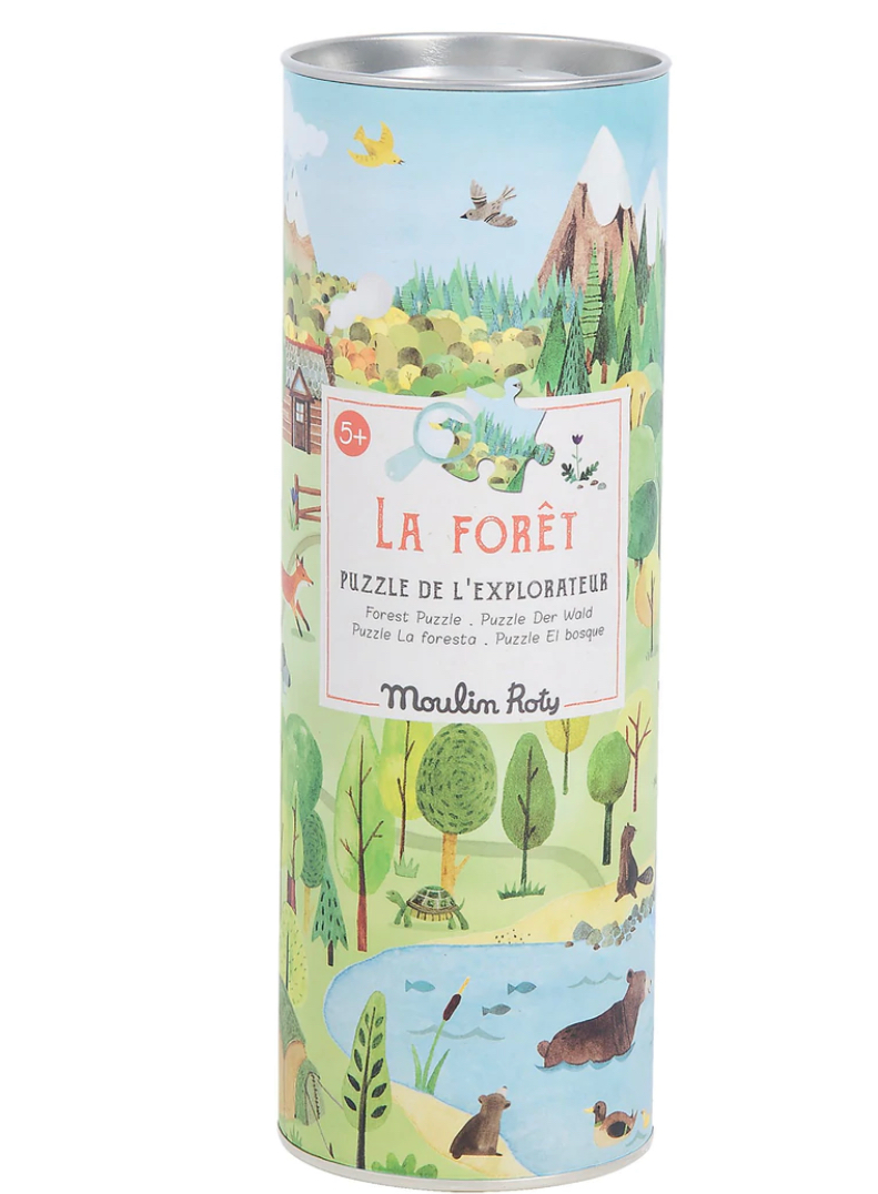 Puzzle Baratolo, poster, lente d'ingrandimento Foresta Moulin Roty