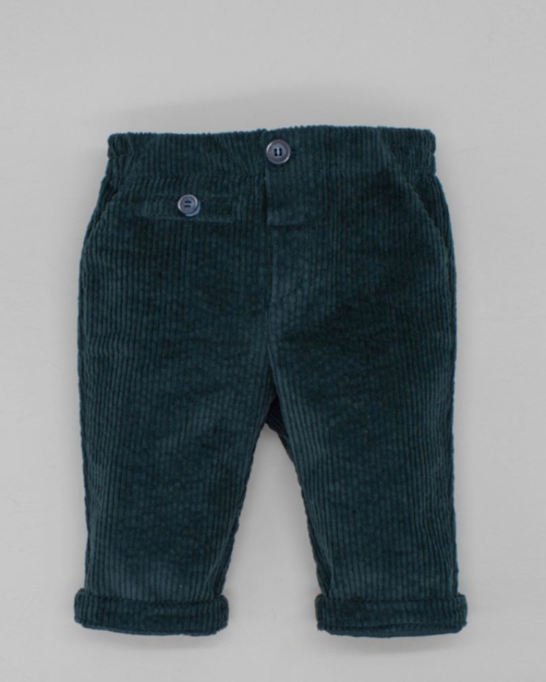 Pantalone  Verde in velluto bambino Fina Ejerique