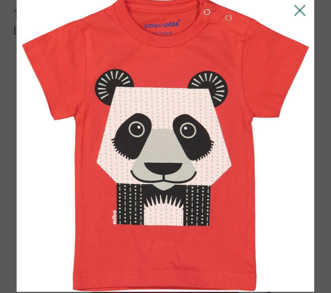 T-shirt panda Coq en pâte